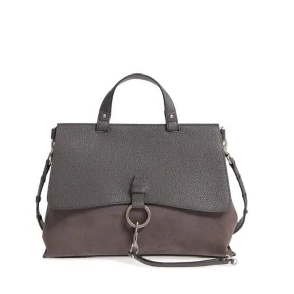 Rebecca Minkoff Medium Keith Suede & Leather Satchel - Picture 1 of 12